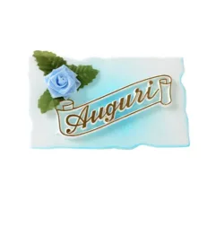 Targhette Auguri Rosa e Celeste