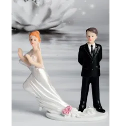 Cake Topper sposa che fugge