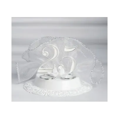 Cake Topper Anniversario 25° Fedi Oro