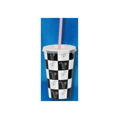 Bicchieri Bibita Varie Fantasie Black e White