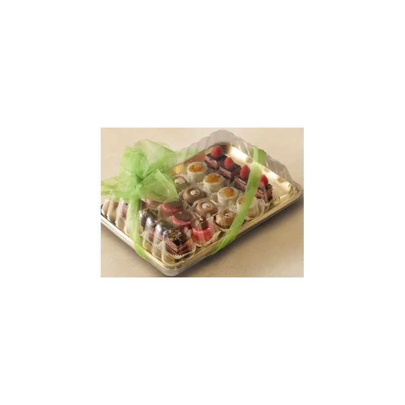 100 Bandejas Kadò Doradas para Pastelería, Sin Tapa 100 Bandejas Kadò Doradas para Pastelería, Sin Tapa