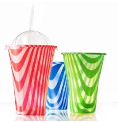 50 Coperchi per Bicchieri Bibita colorati Drink Mix