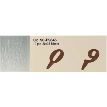 Stampo Numeri di Cioccolato in PET