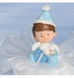 Cake topper Nascita con tulle