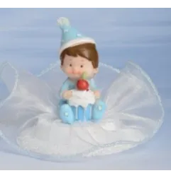 Cake topper Nascita con tulle