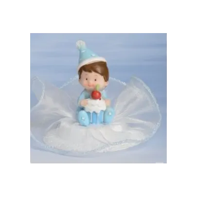 Cake topper Nascita con tulle