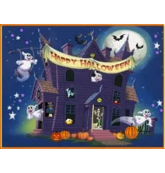 Cialda Halloween A4 Rettangolare per torte