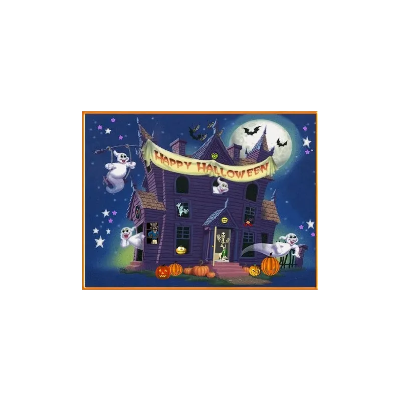 Rechteckiges Halloween-Oblatenblatt A4 für Torten Rechteckiges Halloween-Oblatenblatt A4 für Torten