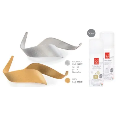 Coloranti Spray Oro e Argento A BASE Alcool 50 ml