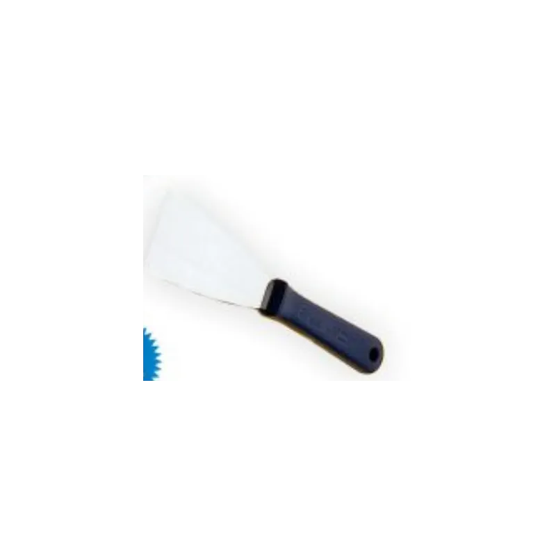 Spatule en acier inoxydable à manche bleu Spatule en acier inoxydable à manche bleu