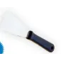 Spatule en acier inoxydable à manche bleu Spatule en acier inoxydable à manche bleu