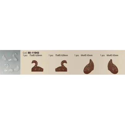 Stampo per Cigno 3D in Cioccolato