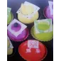 Bandejas redondas de papel de colores, 100 piezas Bandejas redondas de papel de colores, 100 piezas