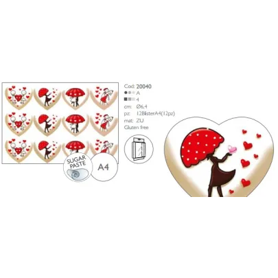 Cialdine San Valentino per Biscotti