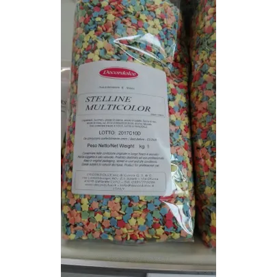 Stelline di Zucchero Multicolor senza glutine