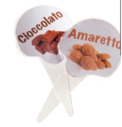 Segnagusto supporti trasparenti per gelateria a immersione