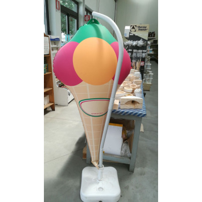 Pallone a forma di Gelato per gelaterie h.120 cm.