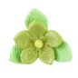 100 flores de azúcar de colores listas con hojas