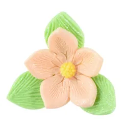 Flores de azúcar de colores listas para usar con hojitas