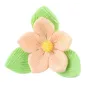 100 flores de azúcar de colores listas con hojas
