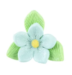 Flores de azúcar de colores listas para usar con hojitas