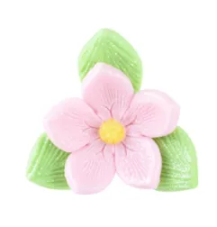 Flores de azúcar de colores listas para usar con hojitas