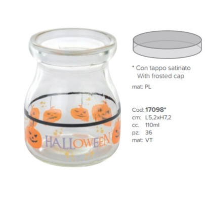 Vasetto in vetro decorato Halloween
