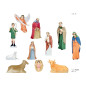 Plastic Nativity Holy Family for cakes, 11 pieces Plastic Nativity Holy Family for cakes, 11 pieces
