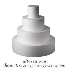 Base Tonda polistirolo 25 cm e varie misure