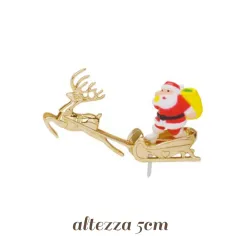 Babbo Natale in Slitta di Plastica H.5