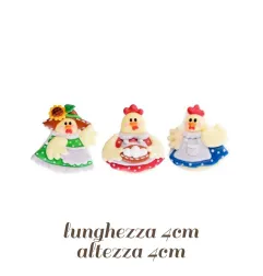 Gallo e Gallina di zucchero per decorazioni