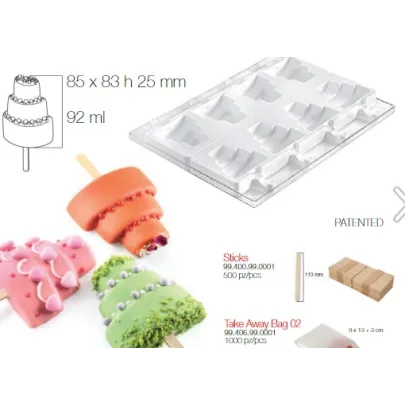 Stampo per Gelato 8 Faccine + stecco + vassoio