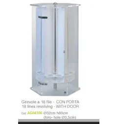 Porta Coni girevole 18 file con porta