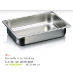 Bacinella per Gelateria Acciaio Inox