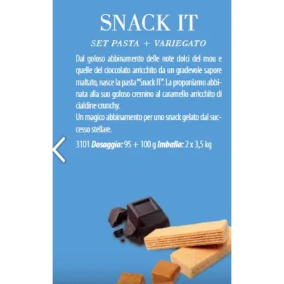 Set Pasta e Variegato per Gelato Snack it 7 kg