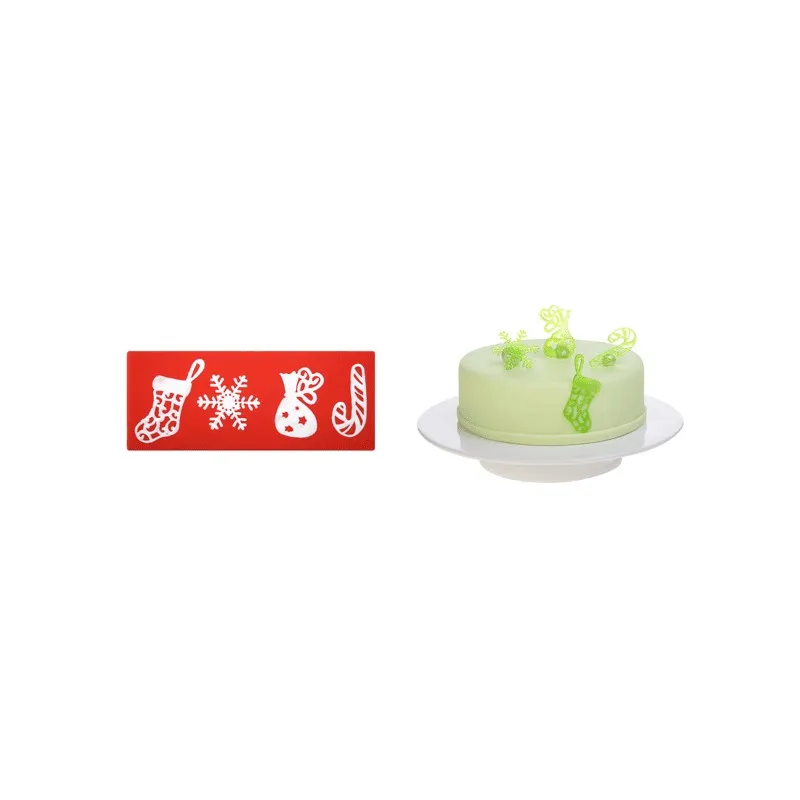 Mould for Christmas lace and sugar paste Mould for Christmas lace and sugar paste