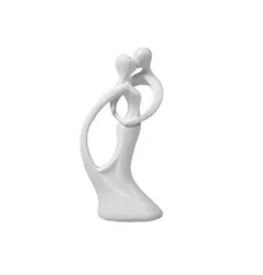 Topper Sposi con abbraccio bianco