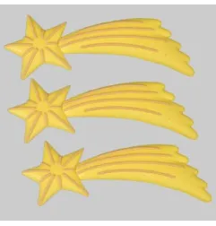 Stella cometa di zucchero per decori