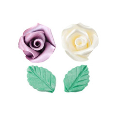 Set di Roselline pronte Perlate con Foglioline