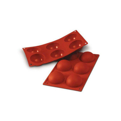 Moule en silicone avec 6 sphères pour muffins et petits gâteaux