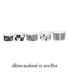 Coppetta di Carta Black e White