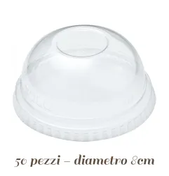 Coperchio in Plastica a Cupola per cannuccia