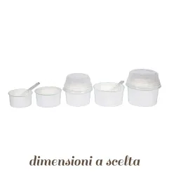 Coppette di Carta per Gelati Bianche Neutre