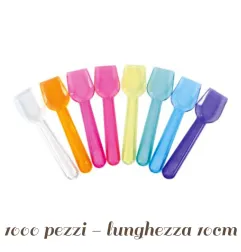 Palette Cucchiaini Gelato Colorate da 10 cm