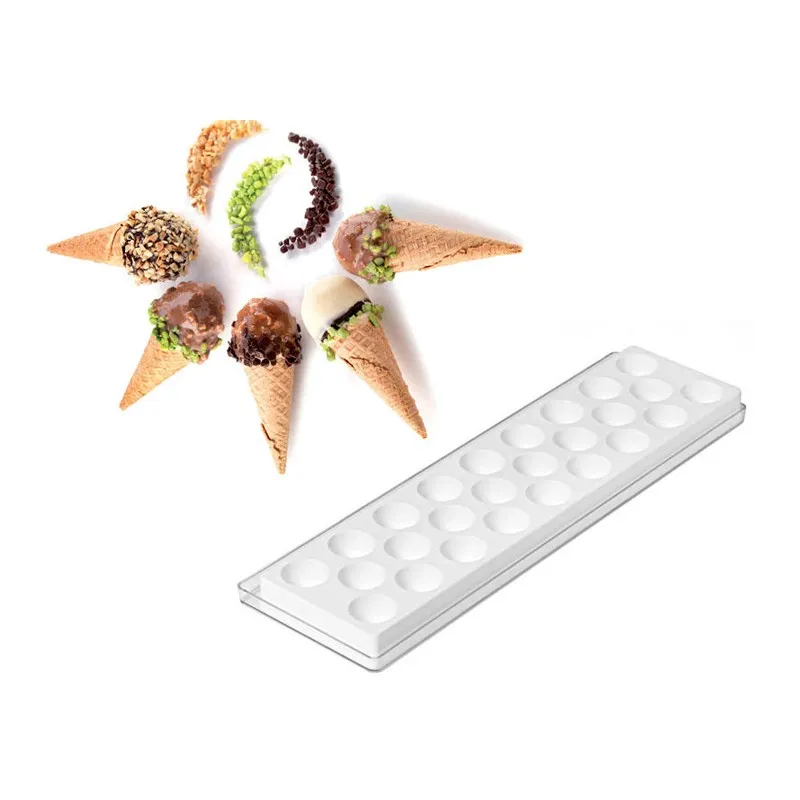 Silikomart Kono Form für 26 Mini-Eistüten Silikomart Kono Form für 26 Mini-Eistüten