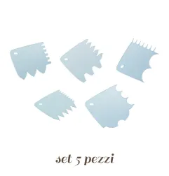 Raschiette per decoro Gelato Kit 5 pezzi