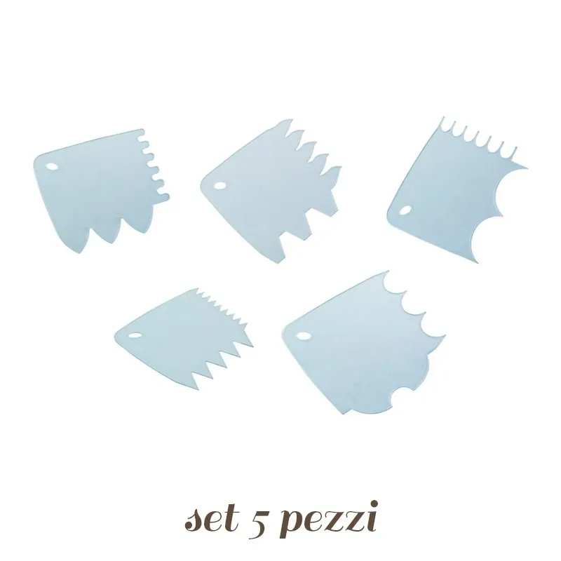 Raschiette per decoro Gelato Kit 5 pezzi Raschiette per decoro Gelato Kit 5 pezzi