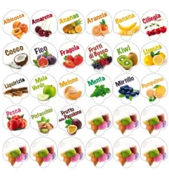 Kit Cartellini in pvc segnagusto 30 pz gusto Frutta