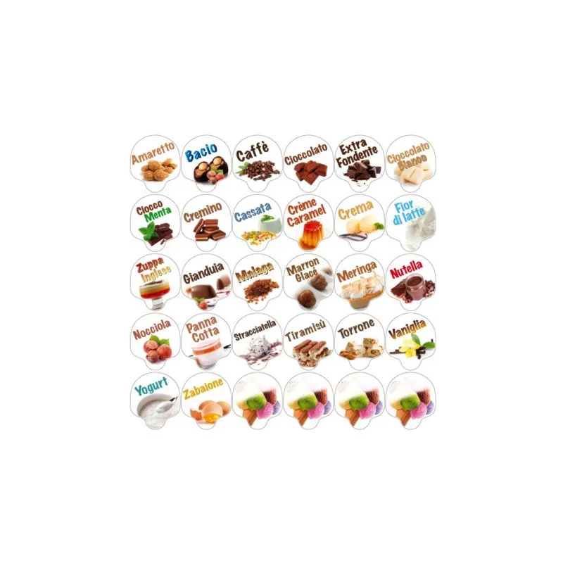 Set of 30 PVC Flavour Labels – Cream Flavour for Ice Cream Shops Set of 30 PVC Flavour Labels – Cream Flavour for Ice Cream Shops