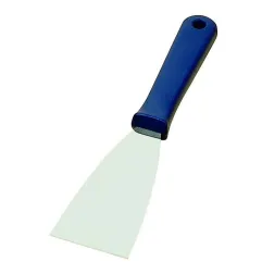 Raschietto in acciaio inox manico blu
